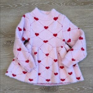Lola + The Boys Sweetheart Pink Valentine’s Day Sweater Dress Size 2T